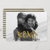 XOXOゴールドフォイルバレンタインデーの写真 シーズンカード (正面/裏面)
