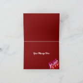 XOXOダブルハート サンキューカード (内部)