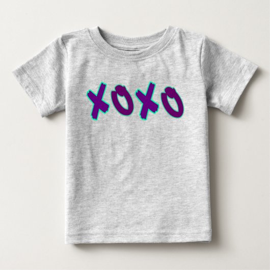 XOXOトドラーティー ベビーTシャツ (正面)