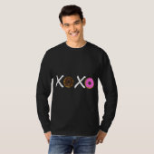 XoxoドーナツHeather Raspberryバレンタインデー Tシャツ (正面フル)
