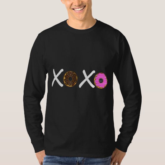 XoxoドーナツHeather Raspberryバレンタインデー Tシャツ (正面)