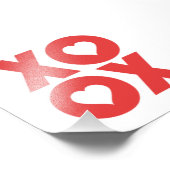 XOXOハグとキスバレンタインデー フォトプリント (角)