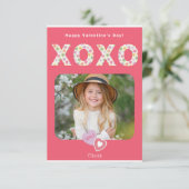 XOXOハグとキスフォトクラスルームのカード サンキューカード (スタンド正面)