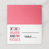 XOXOハグキスブライダルシャワーかわいいピンク結婚ズ プレイスカード (外部開封)