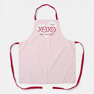 XOXOハグスキスパーソナライズされたバレンタイン エプロン