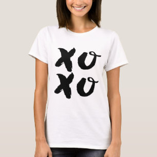 XOXOハグ&キスブラシタイポグラフィクロップタンクトップ Tシャツ