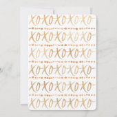 XOXOハグ&素朴キスバレンタインフォトカード 招待状 (裏面)