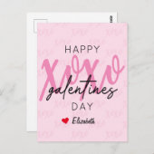 XOXOハッピーガレンティンの日 ポストカード (正面/裏面)