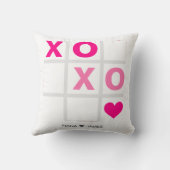 XOXOハッピーバレンタインデーピンクハートカスタム写真 クッション (裏面)