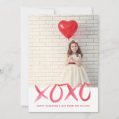 XOXOハッピーバレンタインデーフォトカード シーズンカード (正面)