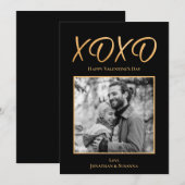 XOXOハッピーバレンタインデーフォトホリデーカード シーズンカード (正面/裏面)