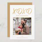 XOXOハッピーバレンタインデーフォトホリデーカード シーズンカード (正面/裏面)