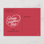 XOXOハッピーバレンタインデー写真 シーズンポストカード (裏面)