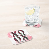 XOXOハッモダンプはっきりしたバレンタインデー ペーパーコースター (インサイチュ)