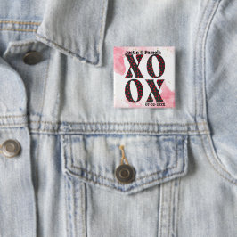 XOXOハッモダンプはっきりしたヴァレンティネスの日ギフト 缶バッジ