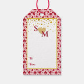 XOXOハートかわいい&よくはしゃぐXOXO ギフトタグ (裏面)