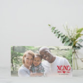 XOXOハートアローバレンタインデーの写真カード シーズンカード (スタンド正面)