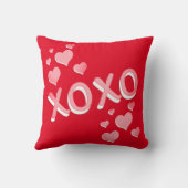 XOXOハートオン赤 クッション (裏面)
