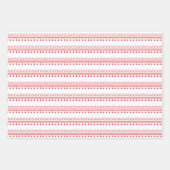 XOXOハートバレンタインデーのギフト ラッピングペーパーシート (正面2)