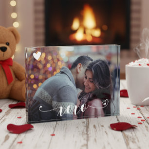 XOXOハートパーソナライズされたフォトカスタムファミリーブロック フォトブロック