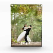 XOXOハートパーソナライズされたフォトカスタム縦型 フォトブロック (正面)