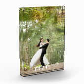 XOXOハートパーソナライズされたフォトカスタム縦型 フォトブロック (左)