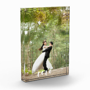 XOXOハートパーソナライズされたフォトカスタム縦型 フォトブロック