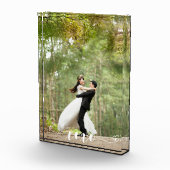 XOXOハートパーソナライズされたフォトカスタム縦型 フォトブロック (右)