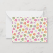 XOXOハートフォトクラスルームのバレンタインカード ノートカード (裏面)