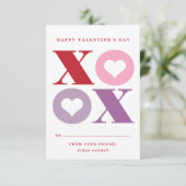 xoxoハート教室バレンタインデーのカード 招待状 (スタンド正面)
