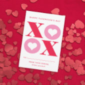 xoxoハート教室バレンタインデーのカード 招待状