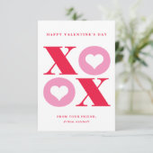 xoxoハート教室バレンタインデーのカード 招待状 (スタンド正面)