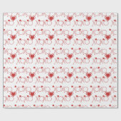 XOXOハート矢印のラッピング紙 ラッピングペーパー (フラット)