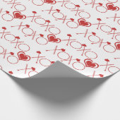 XOXOハート矢印のラッピング紙 ラッピングペーパー (角)