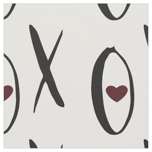 XOXOハート ファブリック (クローズアップ)