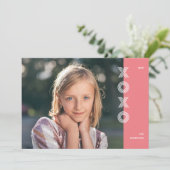 XOXOバはっきりしたンタインの日の写真カード – Bublegum 招待状 (スタンド正面)