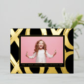 XOXOバはっきりしたンタイン写真 箔シーズンカード (立ち正面)