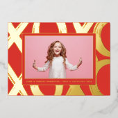 XOXOバはっきりしたンタイン写真 箔シーズンカード (正面)