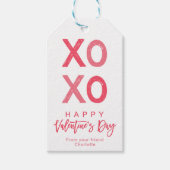 Xoxoバレンタインのギフトラベル、バレンタインのラベル ギフトタグ (正面)