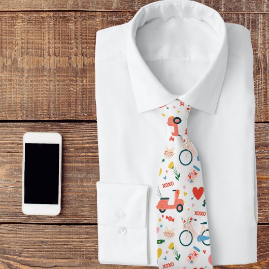 XOXOバレンタインのパーソナライズ可能 ネクタイ