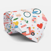 XOXOバレンタインのパーソナライズ可能 ネクタイ (ロール)