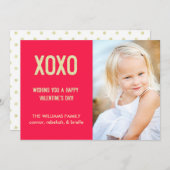 XOXOバレンタインの写真カード シーズンカード (正面/裏面)