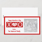 XOXOバレンタインの写真カード シーズンカード (正面/裏面)