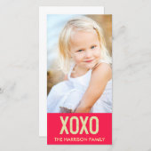 XOXOバレンタインの写真カード シーズンカード (正面/裏面)