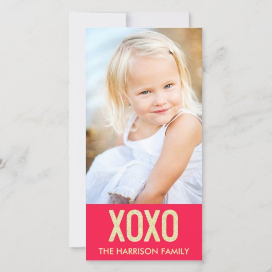 XOXOバレンタインの写真カード シーズンカード (正面)