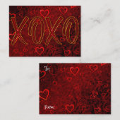 XOXOバレンタインデーのノートカード ノートカード (正面/裏面)
