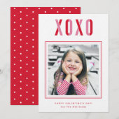 XOXOバレンタインデーの写真カーパーソナライズされたド シーズンカード (正面/裏面)