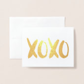 XOXOバレンタインデーの写真 箔カード (封筒付き正面)