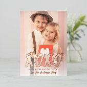 XOXOバレンタインデーの写真 箔シーズンカード (立ち正面)