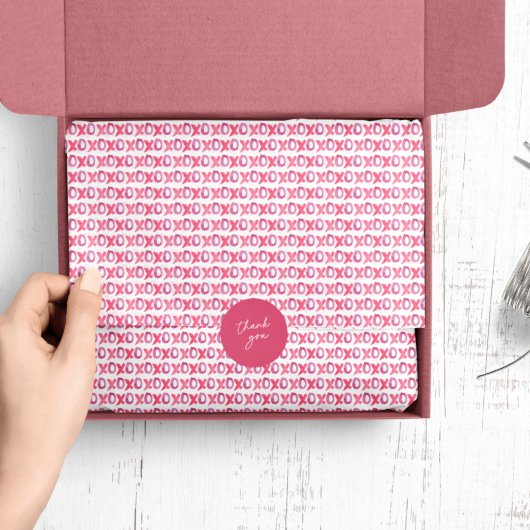 XOXOバレンタインデーパターン（の模様が）ある 薄葉紙